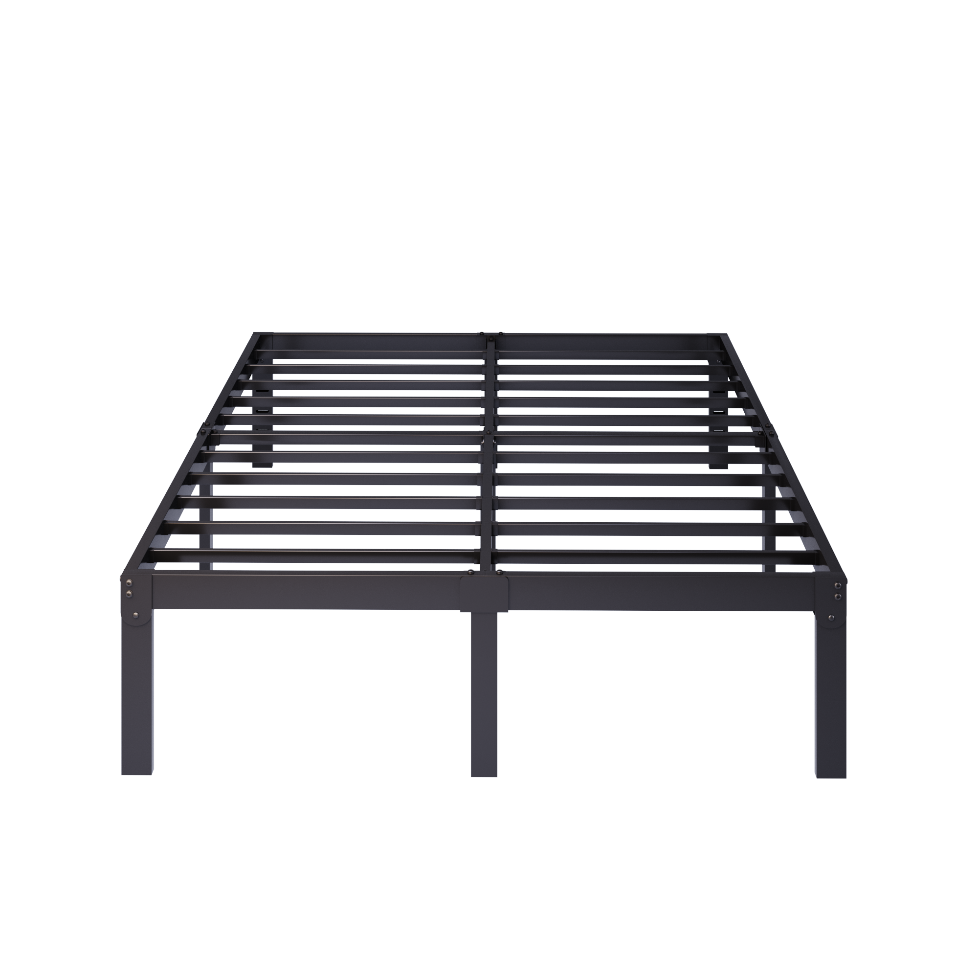 Merrland Metal Platform Bed Frame, 12" Tall with Under-Bed Storage Space, Heavy Duty, Noise-Free, No Box Spring Needed, Black