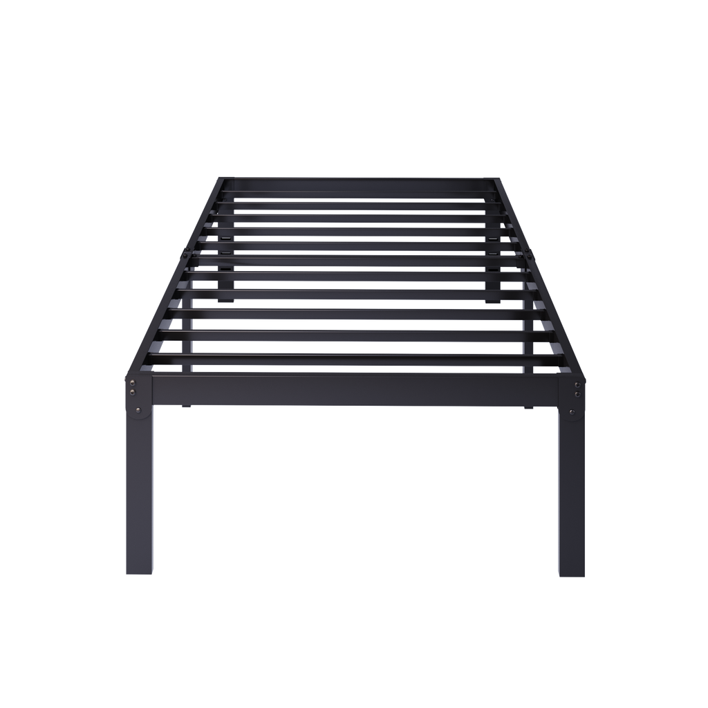 Merrland Metal Platform Bed Frame, 18 Inch Tall with Large Under-Bed Storage Space, Heavy Duty, Noise-Free, No Box Spring Needed, Black
