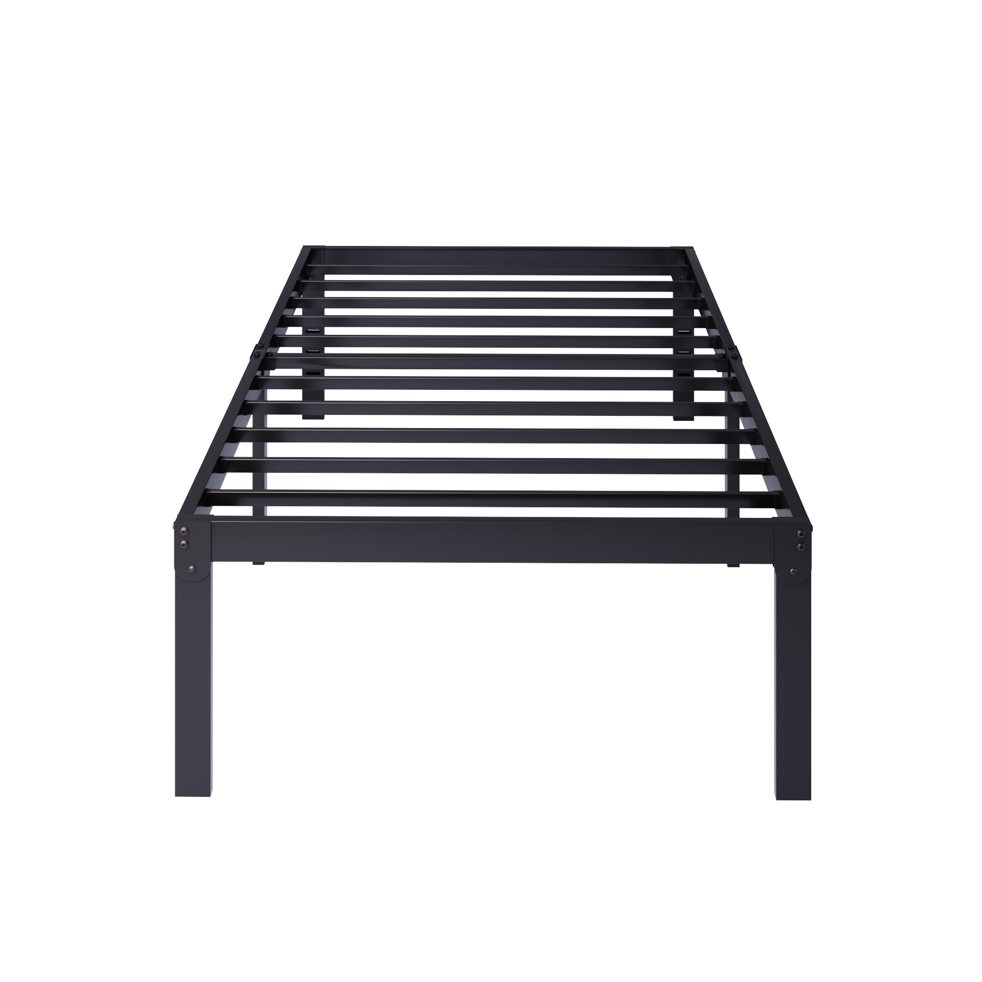 Merrland Metal Platform Bed Frame, 18 Inch Tall with Large Under-Bed Storage Space, Heavy Duty, Noise-Free, No Box Spring Needed, Black