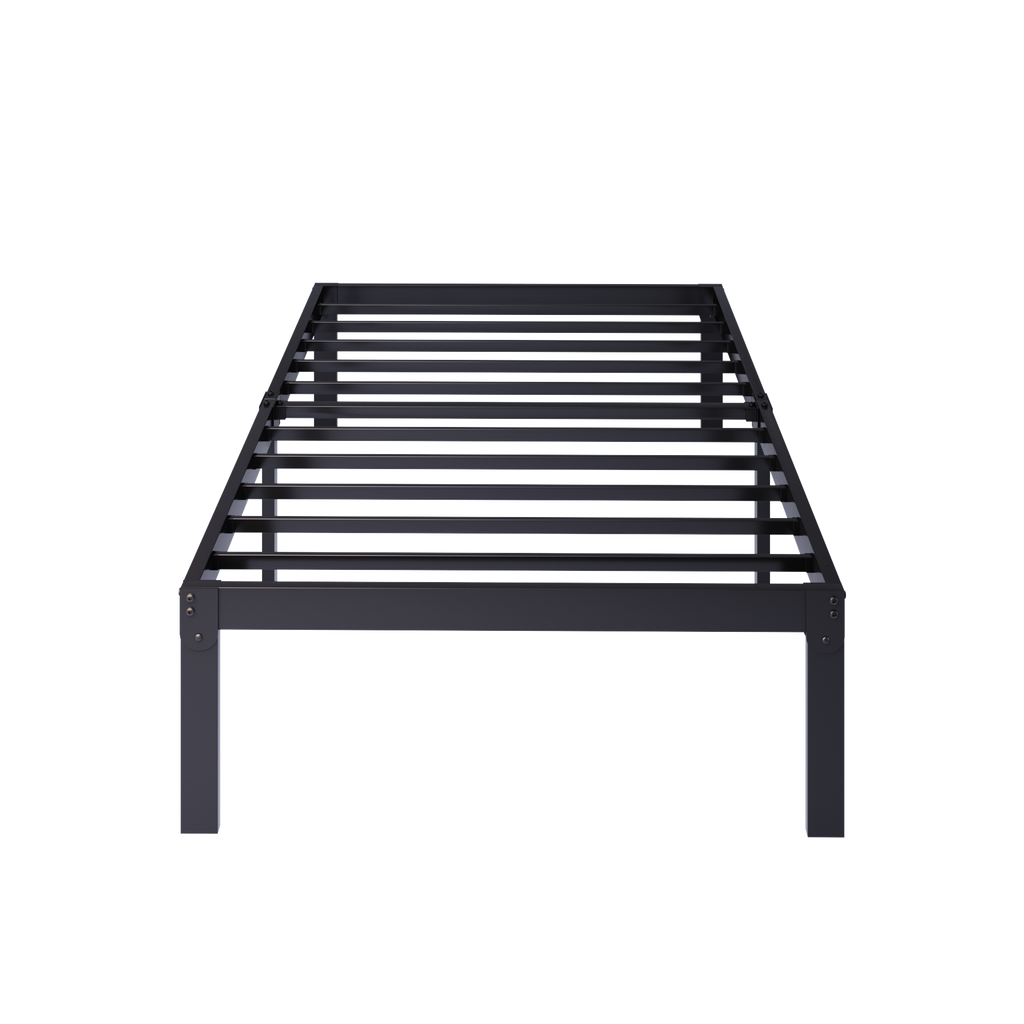 Merrland Metal Platform Bed Frame, 12" Tall with Under-Bed Storage Space, Heavy Duty, Noise-Free, No Box Spring Needed, Black
