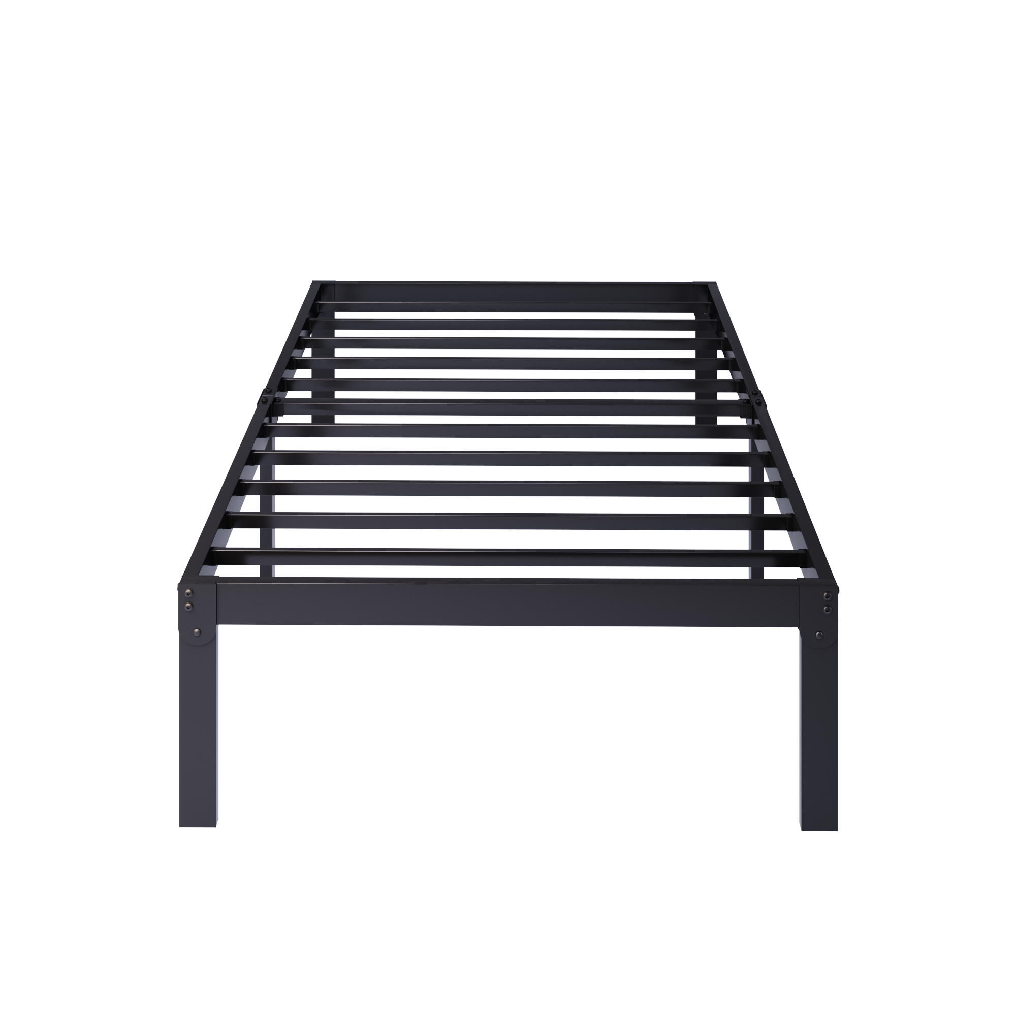 Merrland Metal Platform Bed Frame, 12" Tall with Under-Bed Storage Space, Heavy Duty, Noise-Free, No Box Spring Needed, Black