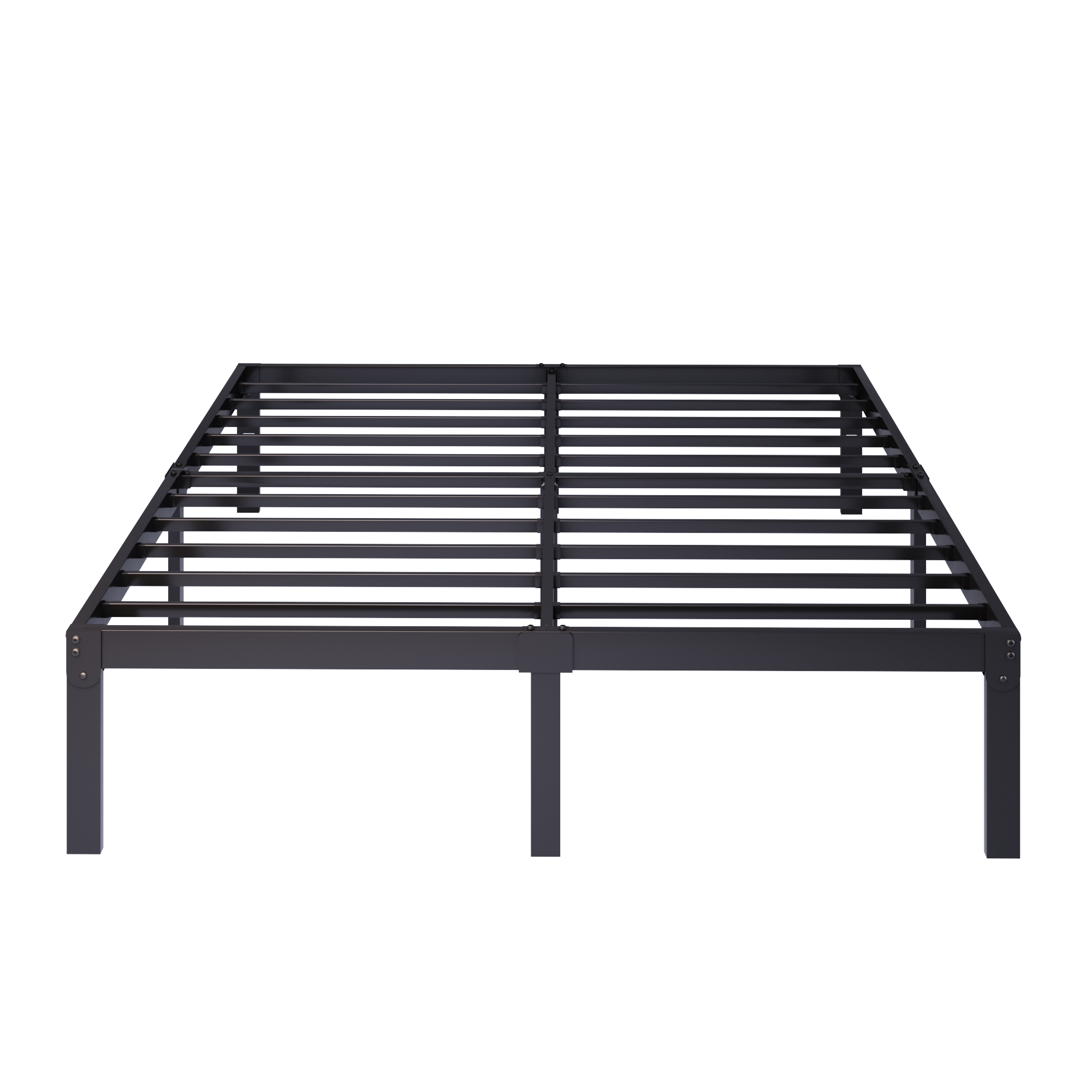 Merrland Metal Platform Bed Frame, 12" Tall with Under-Bed Storage Space, Heavy Duty, Noise-Free, No Box Spring Needed, Black