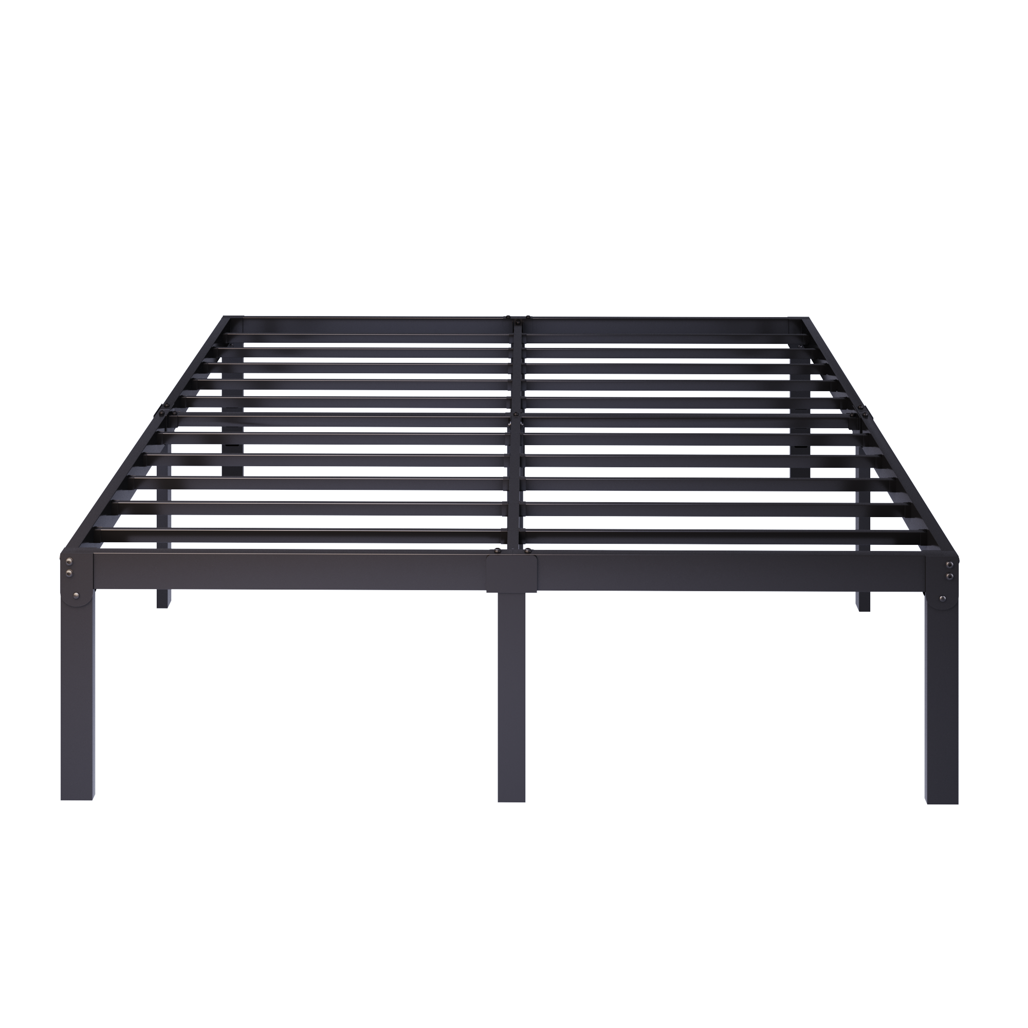 Merrland Metal Platform Bed Frame, 18 Inch Tall with Large Under-Bed Storage Space, Heavy Duty, Noise-Free, No Box Spring Needed, Black