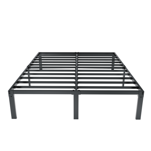 Merrland 14" Bed Frame, Metal Platform Bed with Under-bed Storage, No Box Spring Needed, Easy Assembly, Black