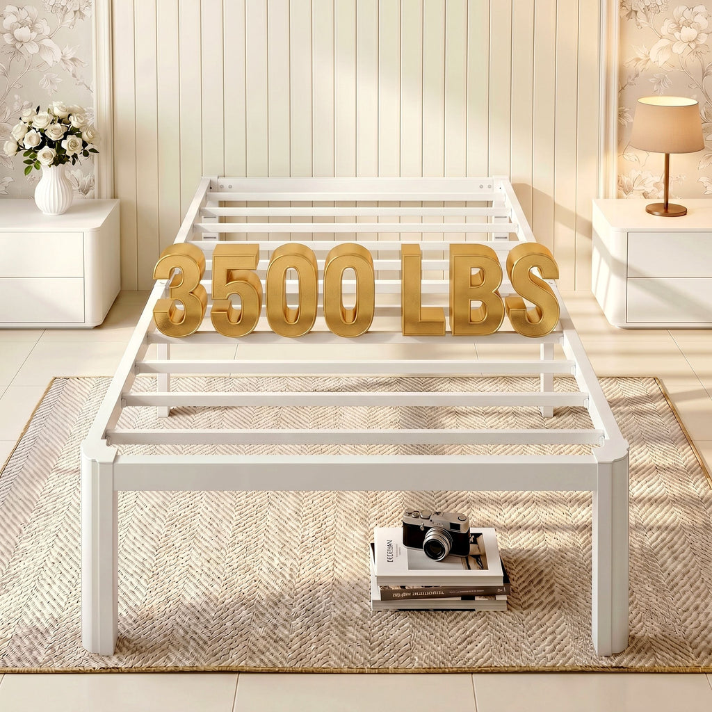 Merrland Bed Frame, 14" Heavy Duty Metal Platform Bed Frame with Under-Bed Storage Space, Easy Assembly