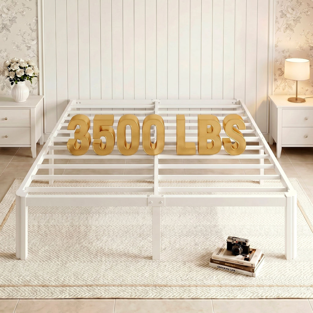 Merrland Bed Frame, 14" Heavy Duty Metal Platform Bed Frame with Under-Bed Storage Space, Easy Assembly