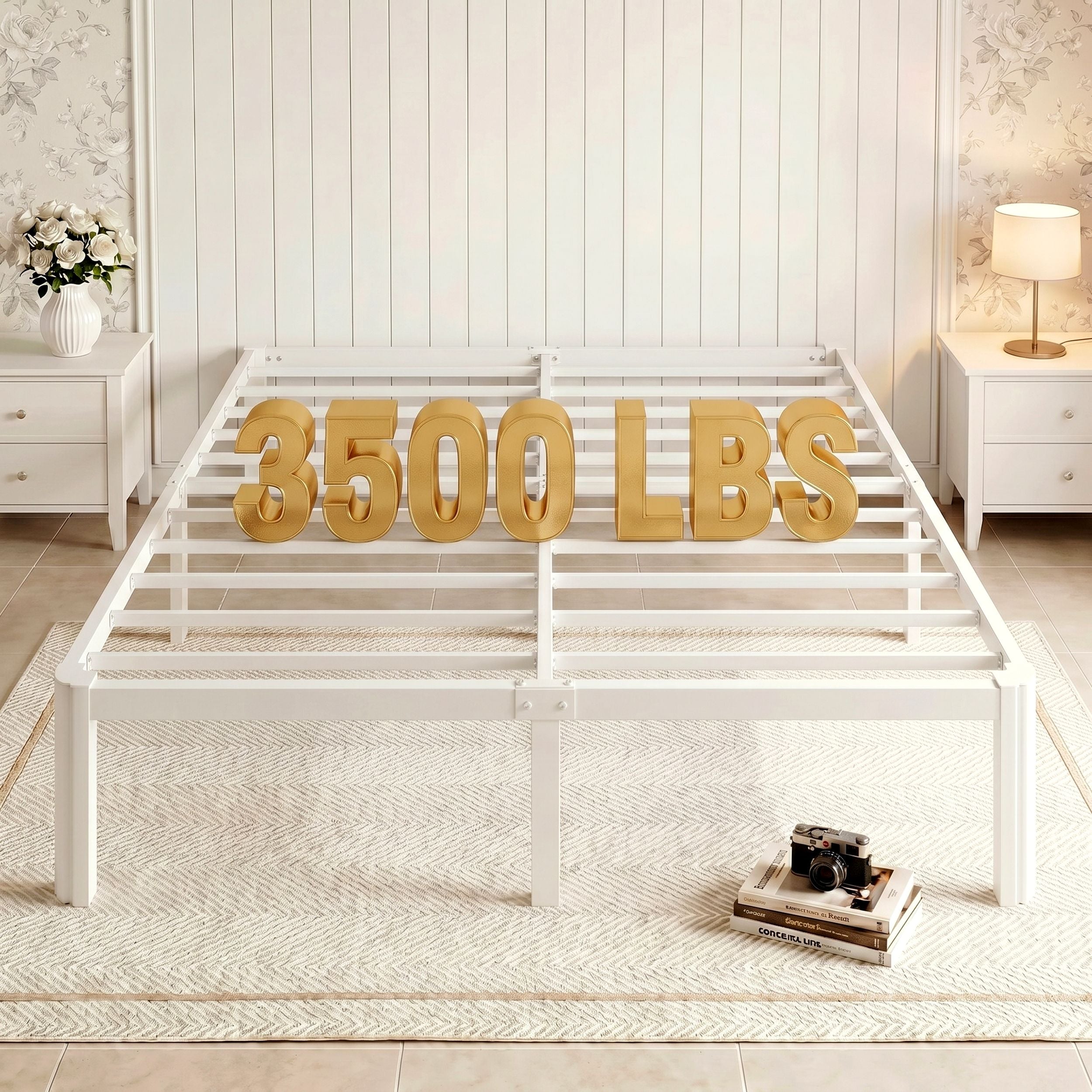Merrland Bed Frame, 14" Heavy Duty Metal Platform Bed Frame with Under-Bed Storage Space, Easy Assembly