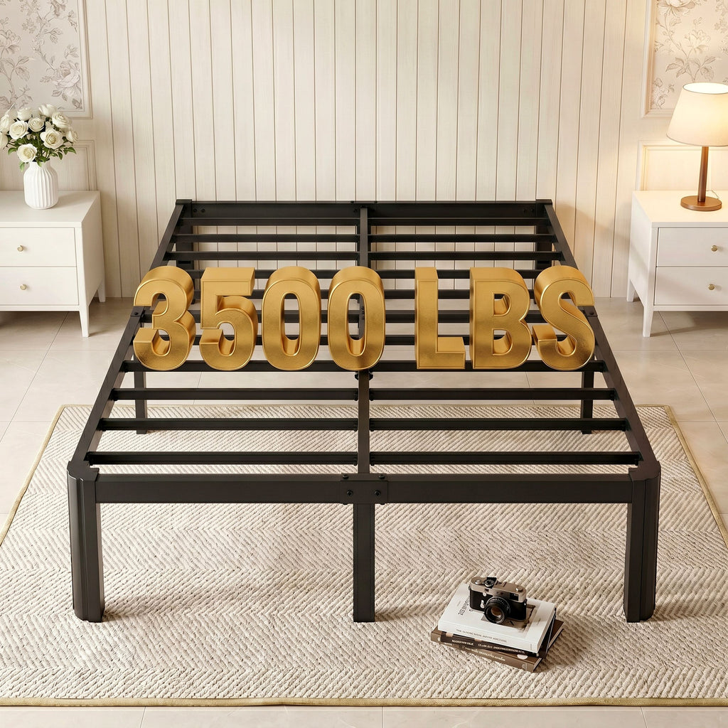 Merrland Bed Frame, 14" Heavy Duty Metal Platform Bed Frame with Under-Bed Storage Space, Easy Assembly