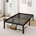 Merrland 12 Inch Metal Platform Bed Frame, Heavy-Duty, Under-Bed Storage Space, Easy Assembly, Headboard Compatible