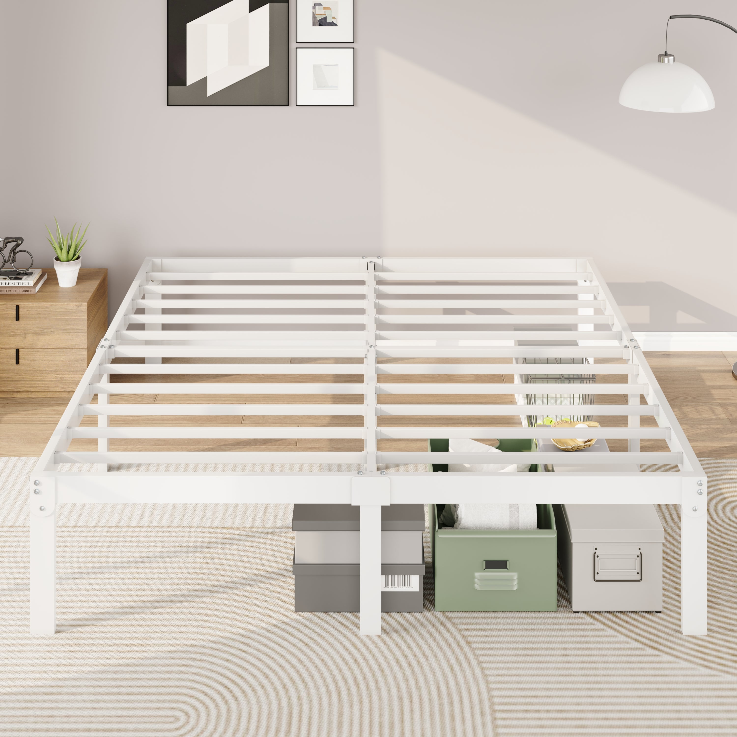 Merrland 14" Metal Platform Bed Frame with Under-bed Storage, Heavy-duty, No Box Spring Needed, Easy Assembly