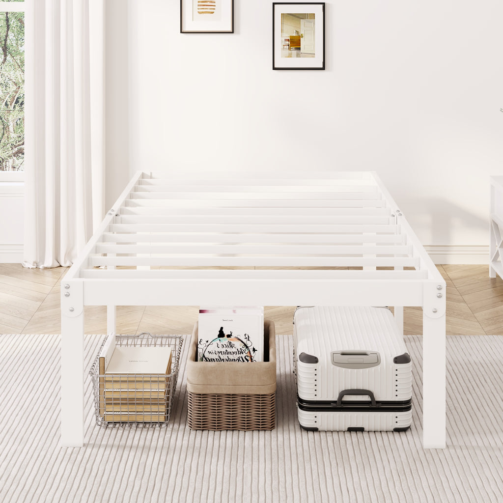 Merrland 18" Metal Platform Bed Frame, Heavy-Duty, Ample Under-Bed Storage, No Box Spring Needed
