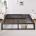 Merrland 14" King Metal Platform Bed Frame, Heavy-Duty, Reinforced Steel Structure, Ample Under-Bed Storage, No Box Spring Needed