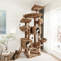 Merrland 81" Multi-Level Large Cat Tree Tower for Indoor Kittens, Cat Condo with Hammock & Sisal Scratching Posts