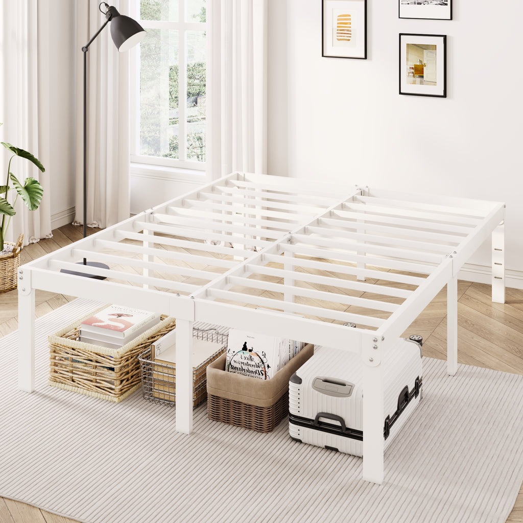 Merrland 18" Metal Platform Bed Frame, Heavy-Duty, Ample Under-Bed Storage, No Box Spring Needed