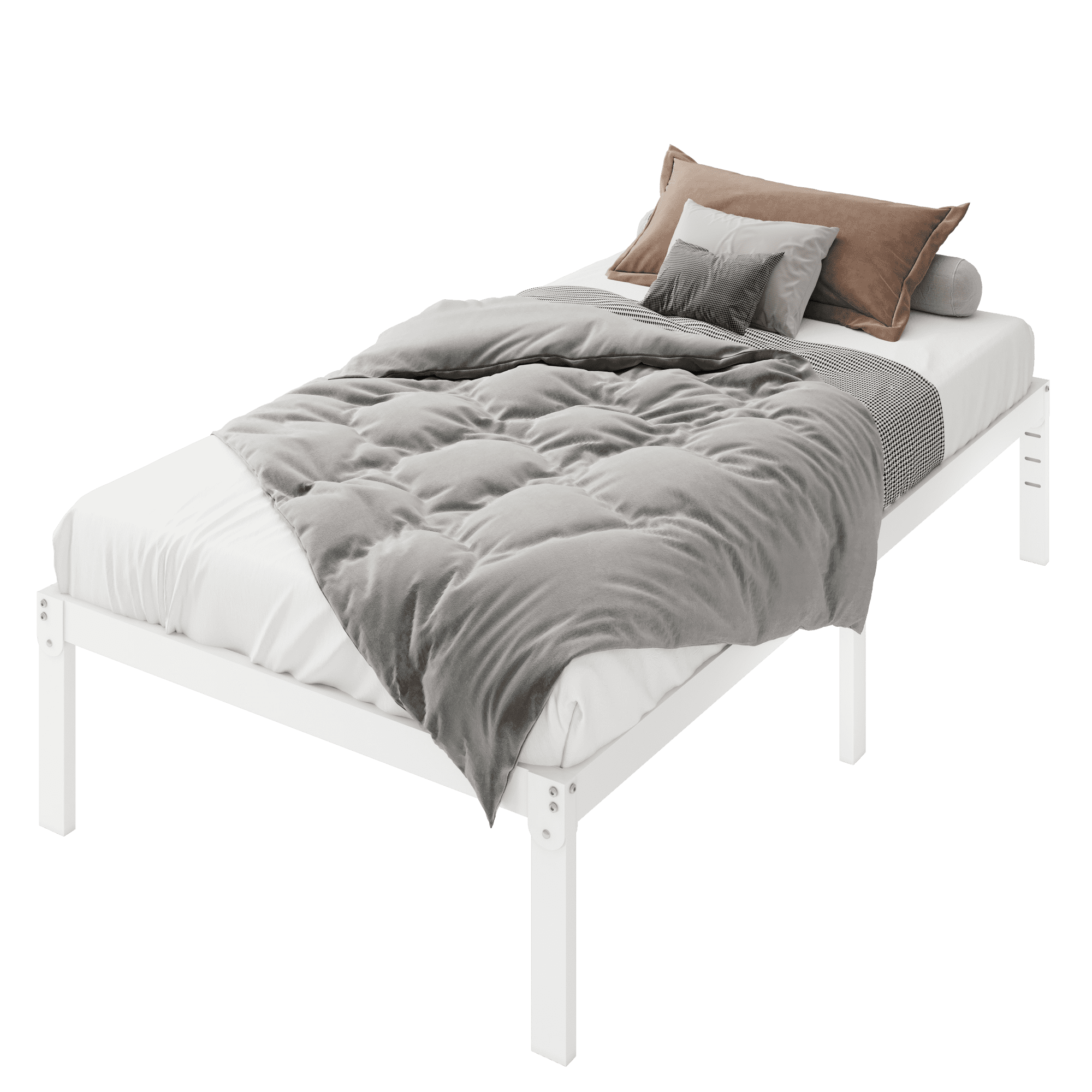 Merrland 14 Inch Bed Frame, Heavy Duty Metal Platform with Storage, Steel Slat Support, Easy Assembly