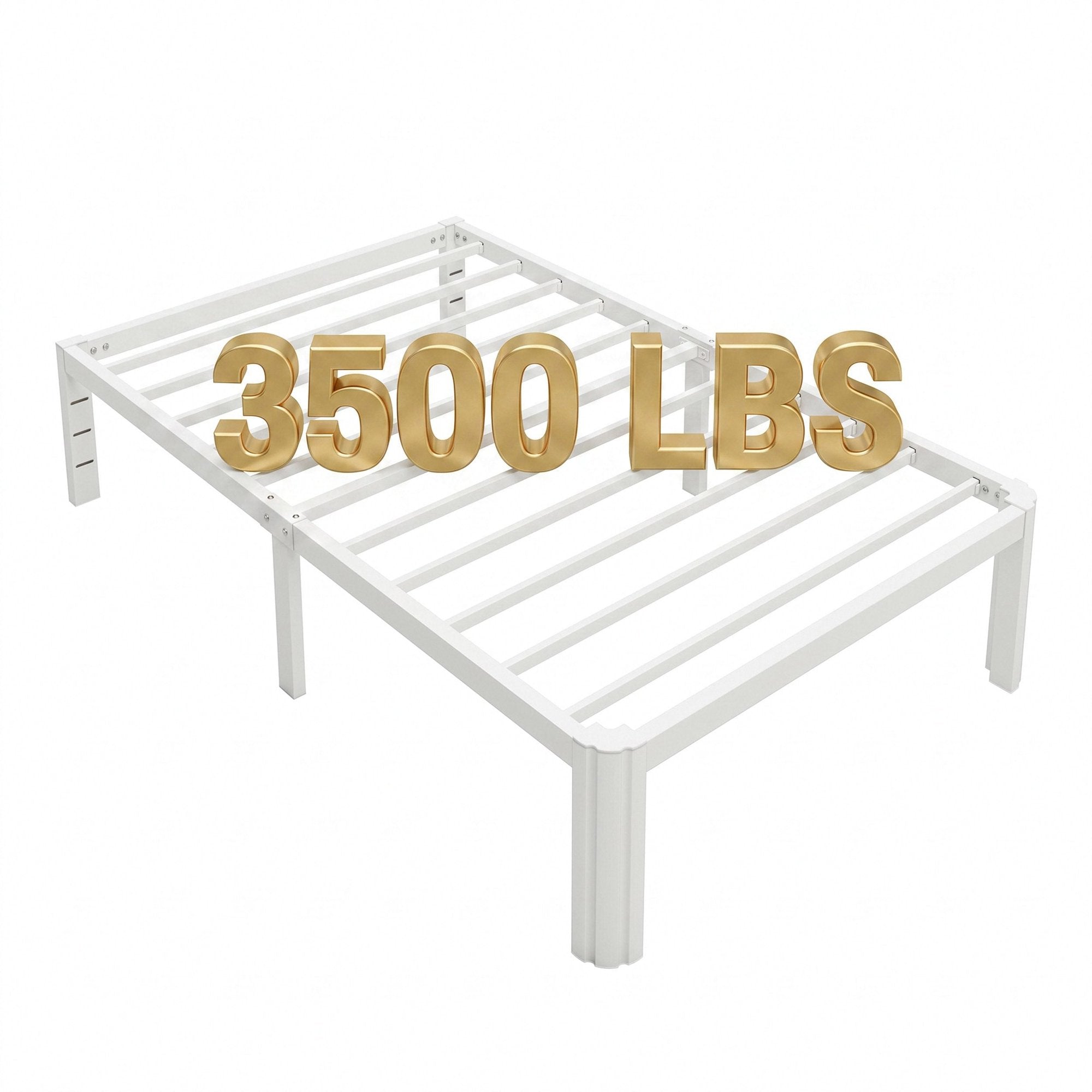 Merrland 14" Bed Frame, 3500 LBS Heavy Duty Metal Platform Bed Frame with Large Storage Space
