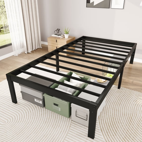 Merrland 14" Metal Platform Bed Frame with Under-bed Storage, Heavy-duty, No Box Spring Needed, Easy Assembly