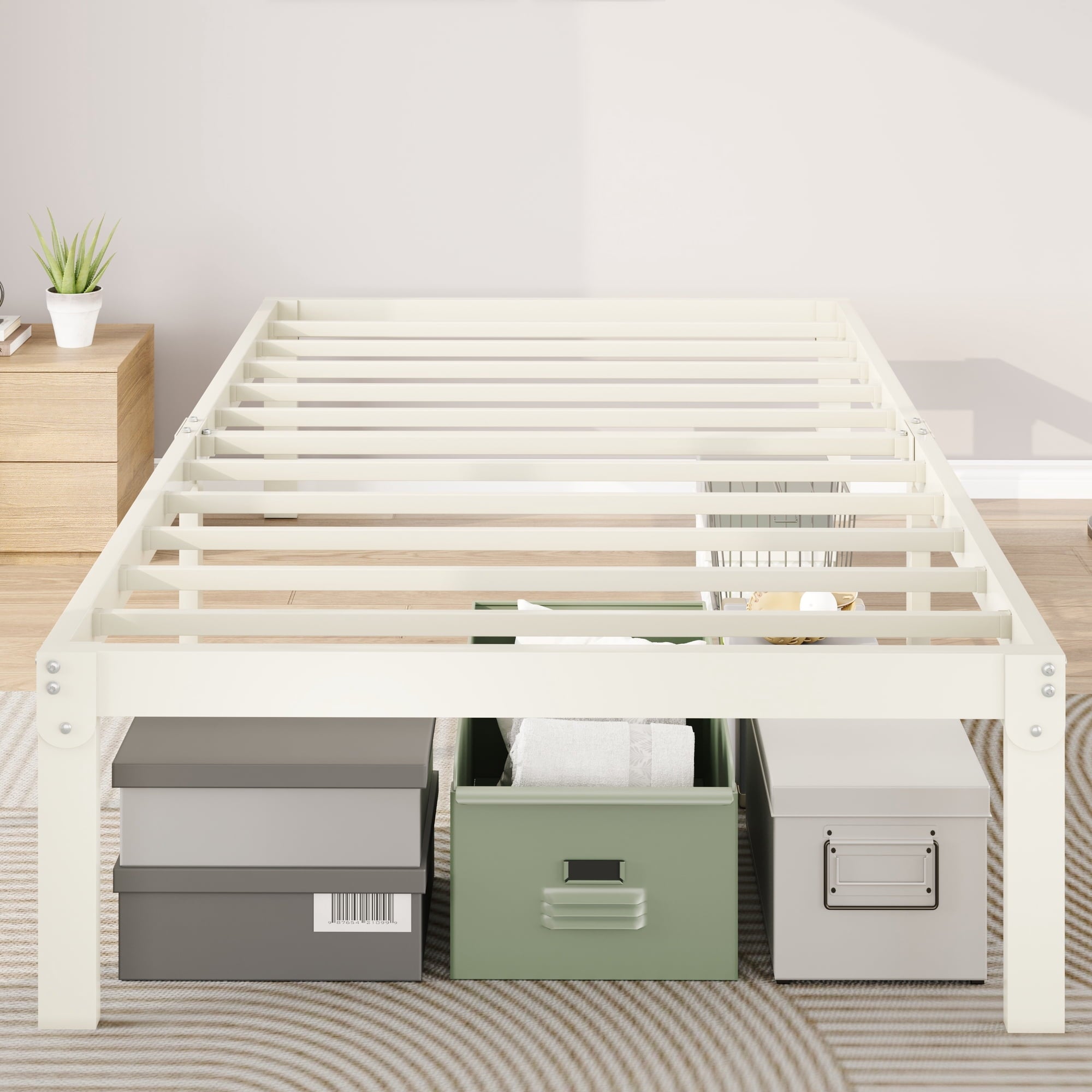 Merrland 14" Metal Platform Bed Frame with Under-bed Storage, Heavy-duty, No Box Spring Needed, Easy Assembly