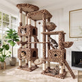 Merrland 83" Extra Large Cat Tree for Indoor Cats, Multi-Level Cat Tower with 3 Condos, Sisal Scratching Posts & Board, Hammock