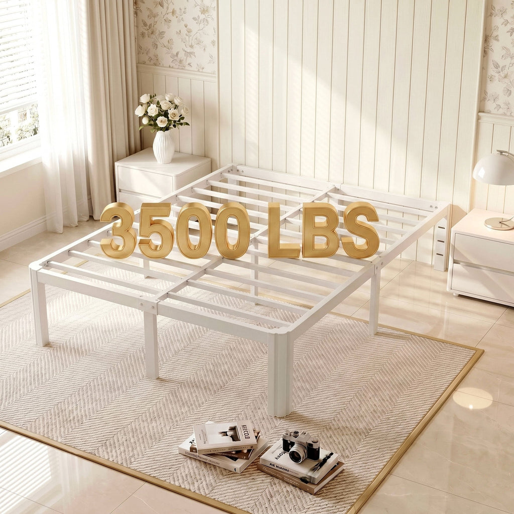 Merrland Bed Frame, 14" Heavy Duty Metal Platform Bed Frame with Under-Bed Storage Space, Easy Assembly