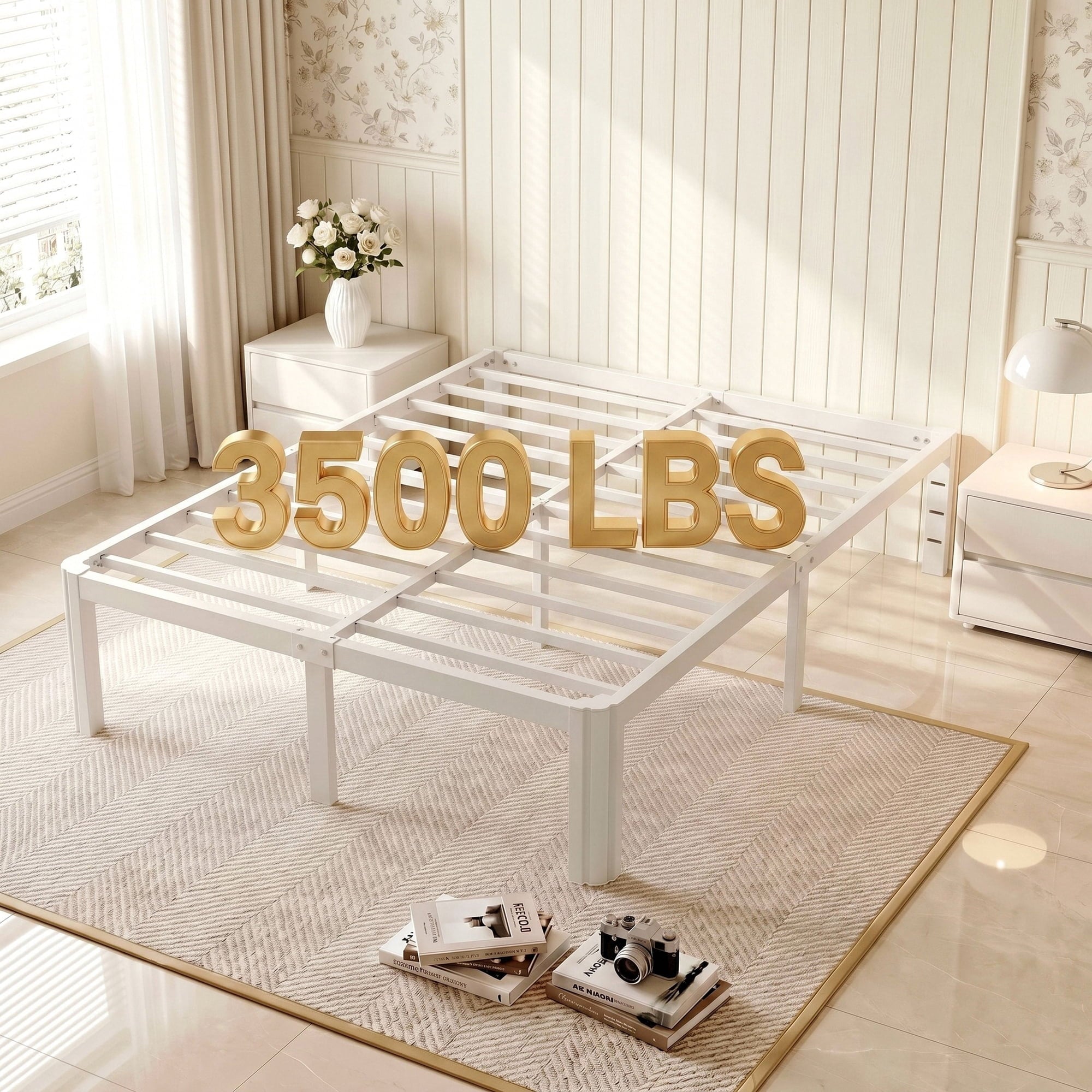 Merrland Bed Frame, 14" Heavy Duty Metal Platform Bed Frame with Under-Bed Storage Space, Easy Assembly