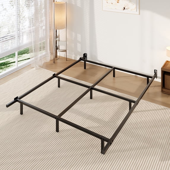 Merrland Heavy Duty Metal Bed Frame, 9-Leg Support for Box Spring & Mattress, 2000-lb Capacity, Black
