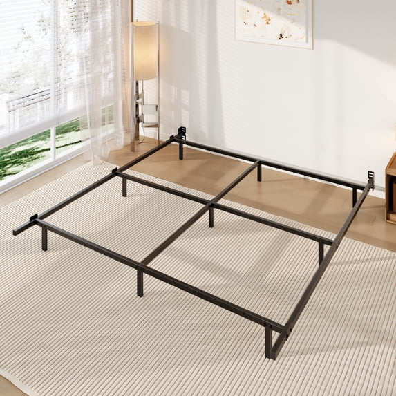 Merrland Heavy Duty Metal Bed Frame, 9-Leg Support for Box Spring & Mattress, 2000-lb Capacity, Black