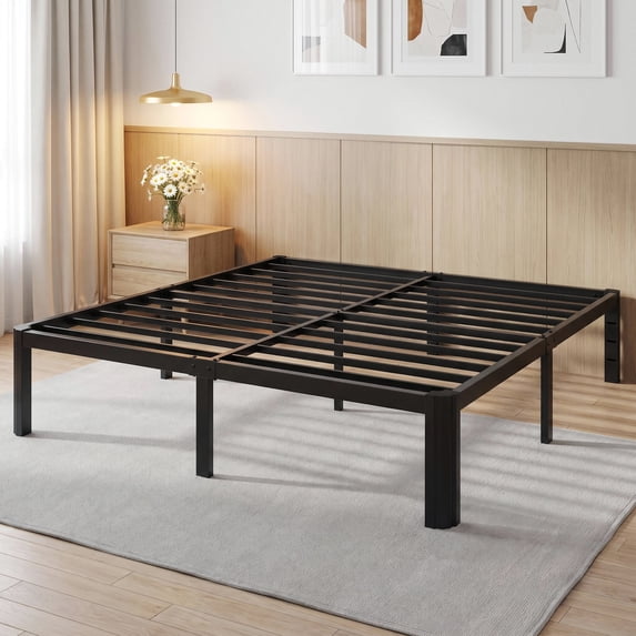 Merrland Bed Frame, 14" Heavy Duty Metal Platform Bed Frame with Under-Bed Storage Space, Easy Assembly