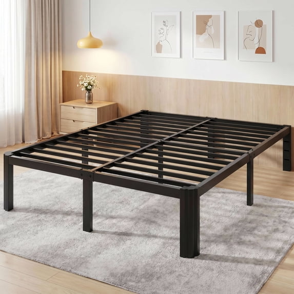Merrland Bed Frame, 14" Heavy Duty Metal Platform Bed Frame with Under-Bed Storage Space, Easy Assembly