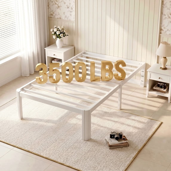 Merrland Bed Frame, 14" Heavy Duty Metal Platform Bed Frame with Under-Bed Storage Space, Easy Assembly