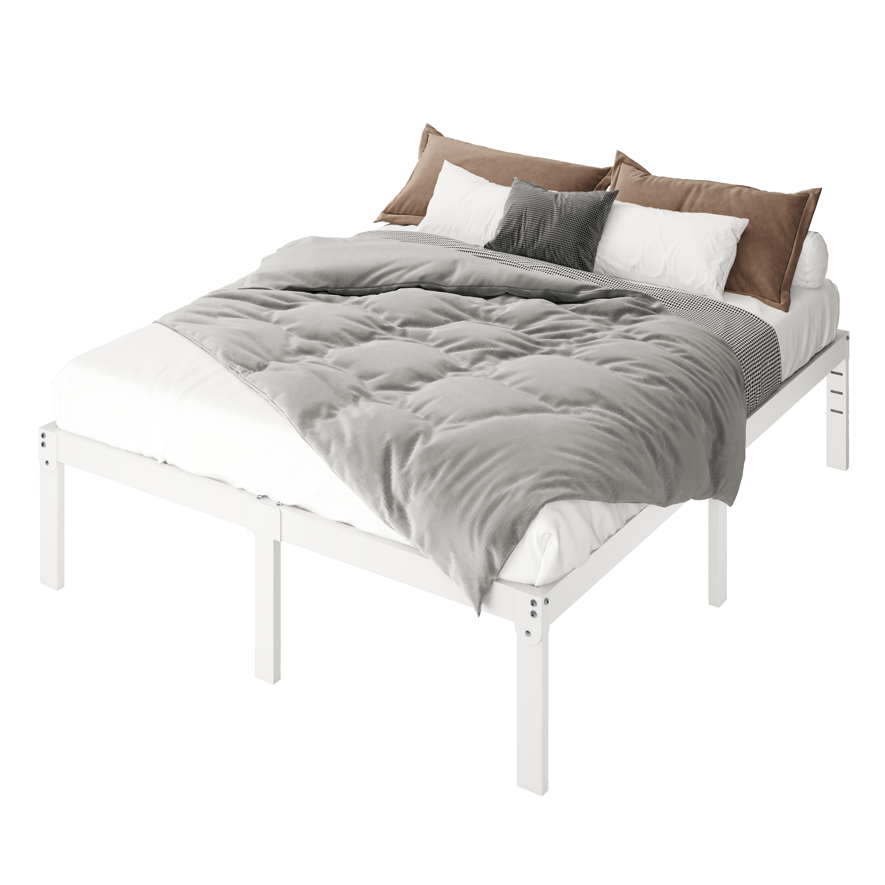 Merrland 14 Inch Bed Frame, Heavy Duty Metal Platform with Storage, Steel Slat Support, Easy Assembly