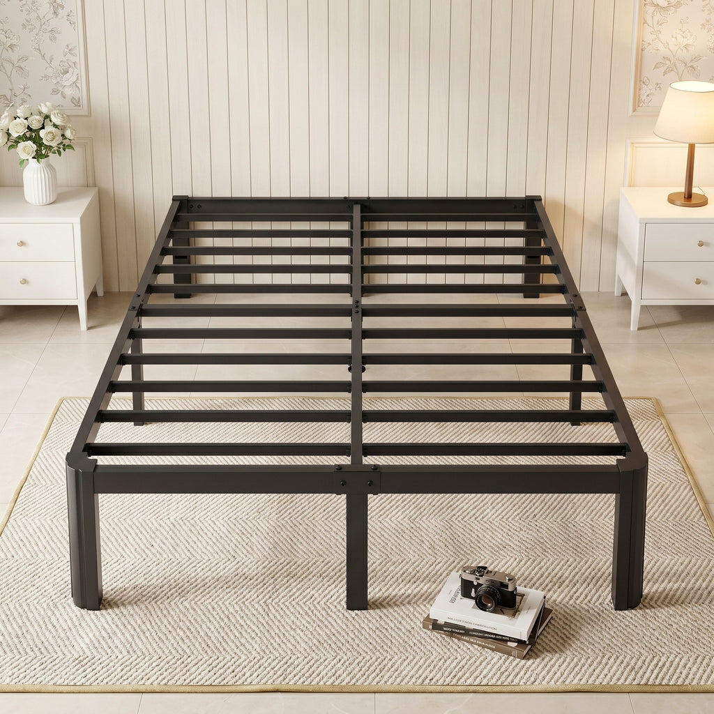 Merrland Bed Frame, 14" Heavy Duty Metal Platform Bed Frame with Under-Bed Storage Space, Easy Assembly