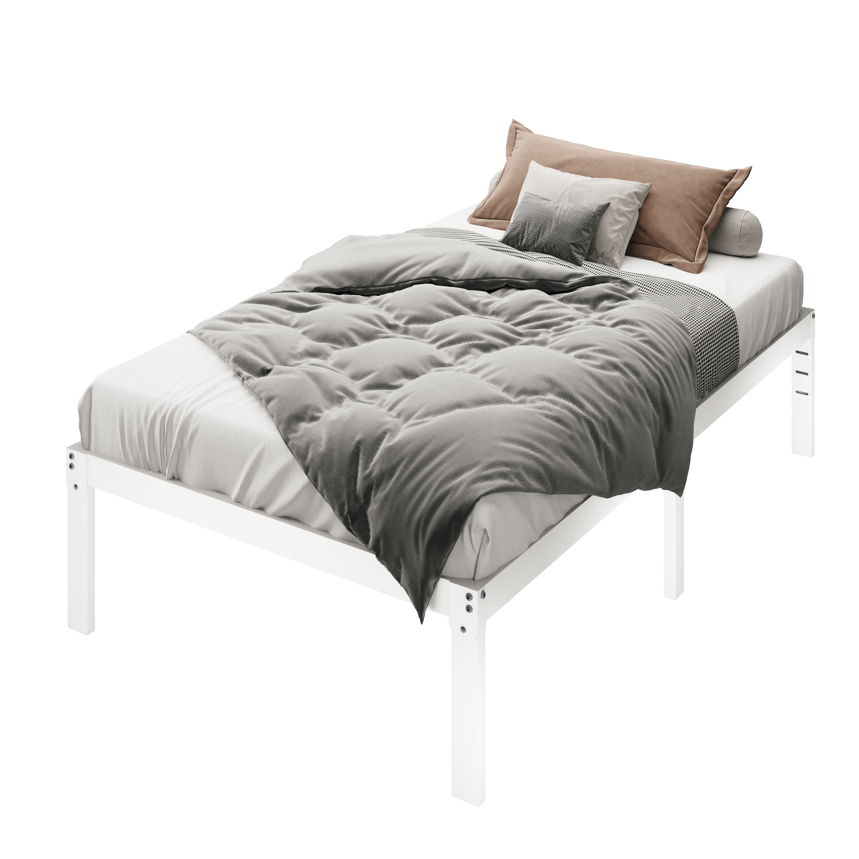 Merrland 14 Inch Bed Frame, Heavy Duty Metal Platform with Storage, Steel Slat Support, Easy Assembly